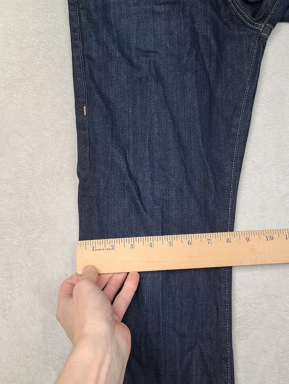 True Religion Ricky Relaxed Straight Jeans Mens 31 Fits 32x34 Blue Flap Pockets